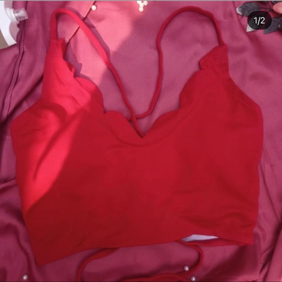 Tops - Red crop top